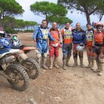 Davide, Enrico, Paolo, Silvio, Francesco e Mancio, al ristoro